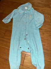 Vintage Terry Cloth Baby Sleeper Footy Pajama 6-9 Months