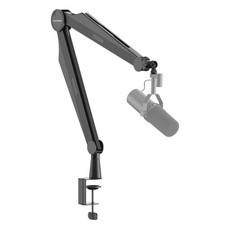 Microphone Boom Arm Adjustable Stick Mic Arm Stand with Desk Mount Clamp Over...