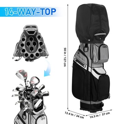 PGM Club Golf Cart Bag Stand Bag Carry Bag Rangefinders, Valuables & Rain Gear