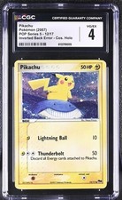 Pikachu Inverted Back Error Cosmo Holo 2007 Pokémon Pop Series 5 #12/17 CGC 4 on eBay
