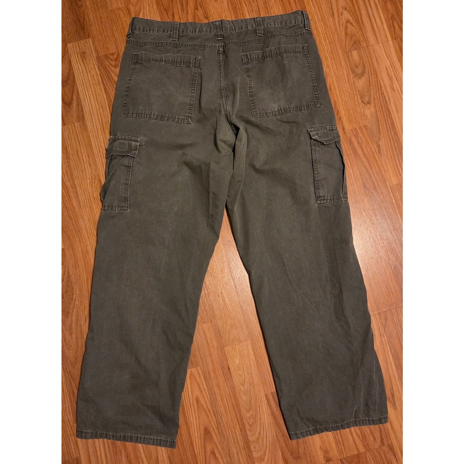 Thrashed Wrangler Authentic issue Camo Green Deni… - image 4