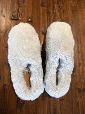 Skims Faux Fur Slippers Zen Blue Sz 39 8.5 NWT