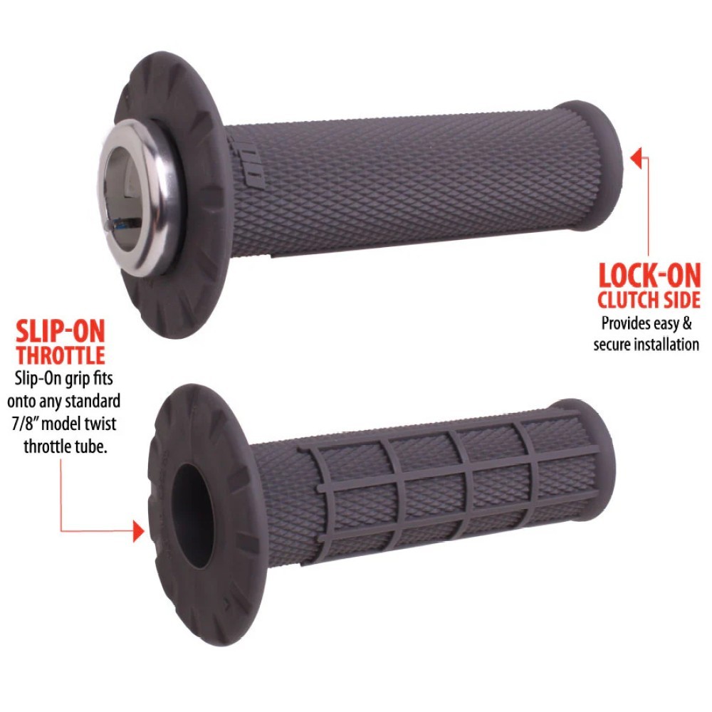 ODI Universal Lock-On Handlebar Grip Set Half-Waffle Graphite
