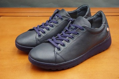 Softinos ESSY Shoes Womens 38 / 8 Blue Leather Sneaker Lace Up Low Top Casual