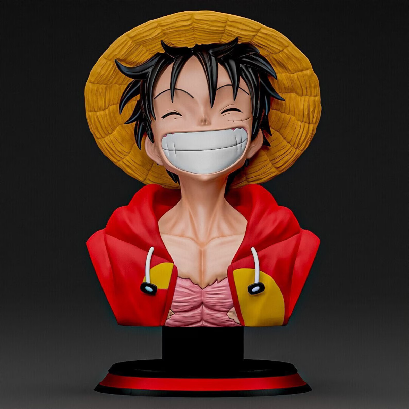 Luffy busto - One Piece action figure resina dipinta a mano consegna 30 - 90 g
