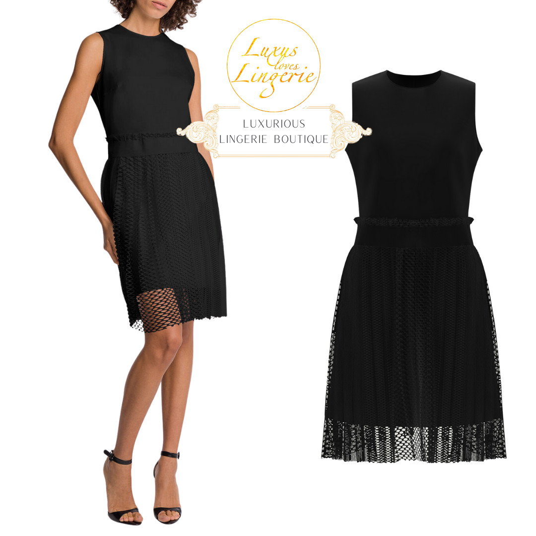 Fading Net Dress by Wolford XS Black Elegant Dress Net Design Transparent
