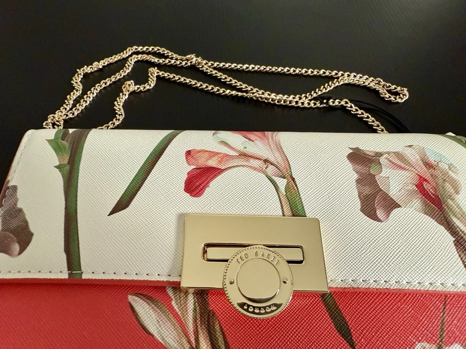 Bolso sin asas Ted Baker Parisa floral coral crema nuevo con etiquetas Foto 4 de 4