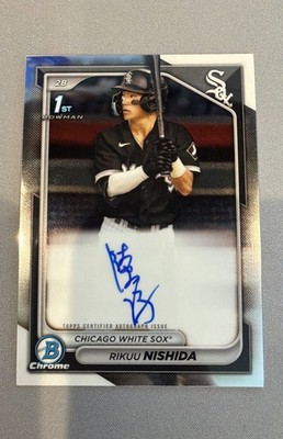 2024 Bowman Chrome Prospect Autographs Rikuu Nishida #CPA-RN (AU, RC) 1st Bowman