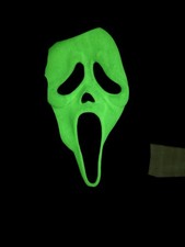 Vintage 90s Scream Mask Green Glow In The Dark Fun World DIV Ghost Face Gen 2