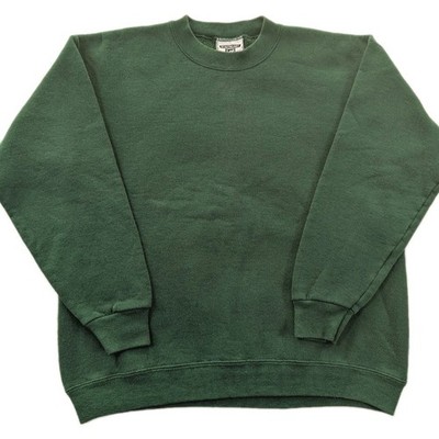 Vintage Lee Heavyweight Sweatshirt Men's Sz Lg Green Crewneck Made in USA Blank