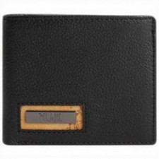 Moda Alviero Martini 1 Classe Portafoglio Western Leather Uomo Nero in Pelle