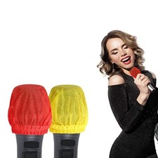 50 Pcs 25 Pairs Disposable Microphone Cover, Non-Woven Handheld Microphone ...