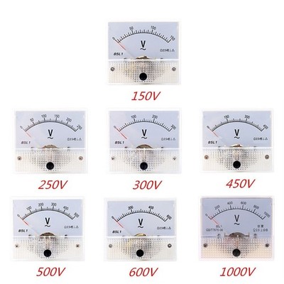 Rectangle Panel Mounted Current Meter Ammeter Tester 2.5 Accuracy 5 Standard