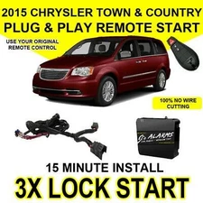 2015 Chrysler Town & Country Remote Start Add On 3X Lock Factory Key FOB CH4