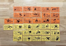 Vintage Monopoly 1961 Complete Set of 32 Community Chest & Chance Cards EUC