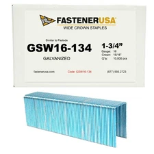 1-3/4" LEG x 15/16" CROWN 16GA GALV GSW-16 STAPLES 10,000ct | GSW16-134
