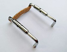 2 PCS Violin Chinrest U Shape Clamp Screw Fits 4/4 and 3/4 Brass Chrome 23MM