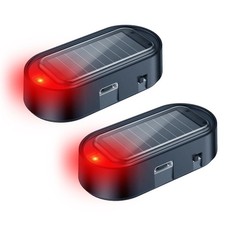 Car Solar Power Simulated Dummy Alarm, AntiTheft LED Flashing Security, Autom...