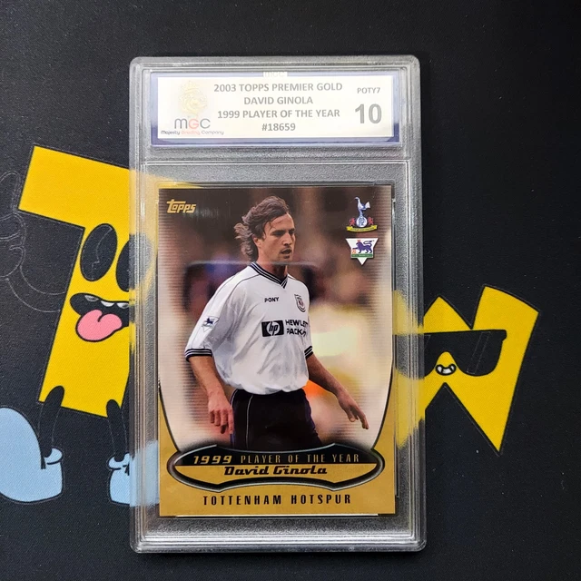 Topps Premier Gold 2003 David Ginola 1999 POTY Tottenham MGC 10 not PSA CARD