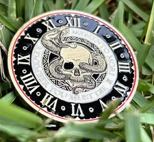 * Memento Mori/Memento Vivere* Coin Metal 1.5" Pocket Coin/Golf Ball Marker