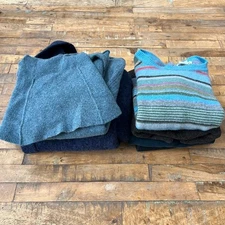 Bundle of 6 Wool Sweaters Mixed Brands Damaged Flaws