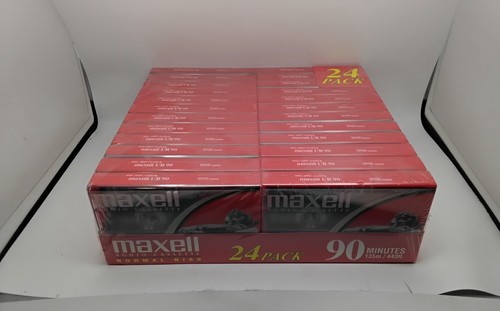 Maxell UR 90 Blank Audio Cassette Tapes 24 Pack Factory Sealed Normal Bias NOS