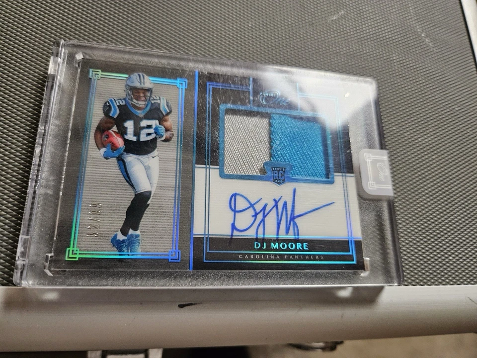 2018 Panini One # 37 DJ Moore RC RPA Jersey Auto /99 - Image 3 of 4