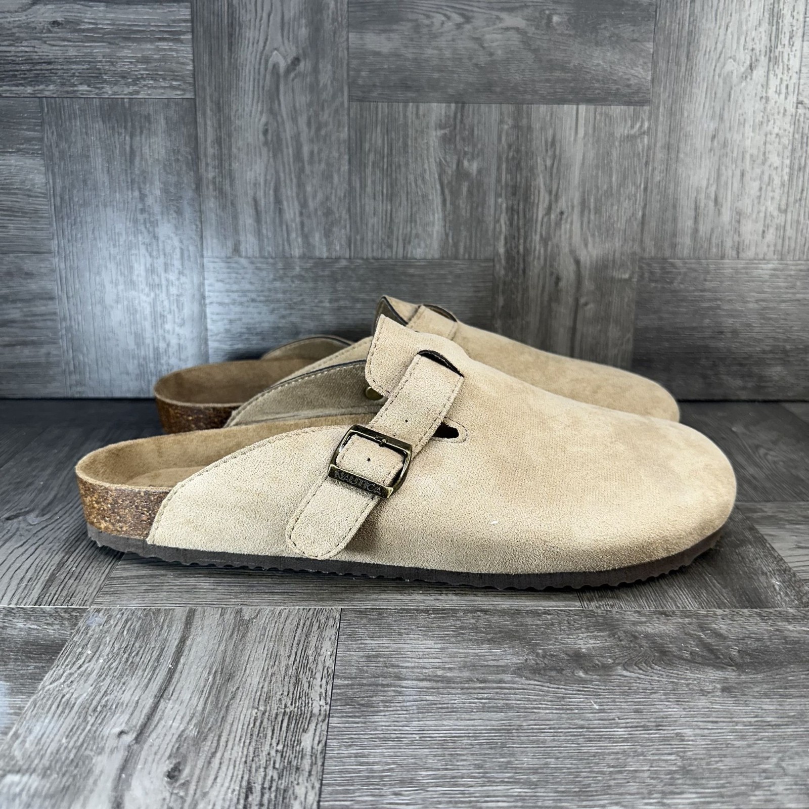 Nautica Men's size 13 Tan Suede Slip On Shoes