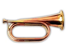 ® Copper Bugle | Solid Copper Bugle US Military Cavalry Horn | Boy Scout Bugl...