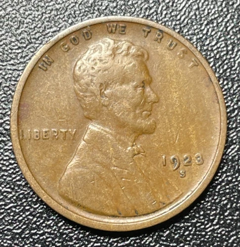 1923-S Lincoln Wheat Cent Very Fine VF Coin