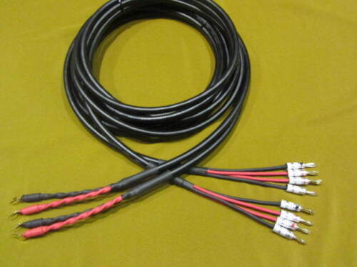 Canare 4S11 Star Quad 11 AWG BiWire Speaker Cable 4 Banana 2 Spade 1 Pair, 8 Ft. - 第 1/4 張圖片