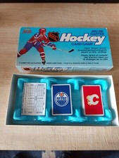 Vintage Grand Toys NHL Card Game Oilers Flames Used Great Shape