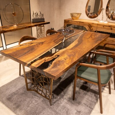 Black Walnut Table, Live Edge Dining Table, Dining Table, Kitchen Dining Table,