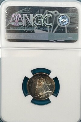1963 Canada Silver 10c Dime NGC MS 64 toned | eBay