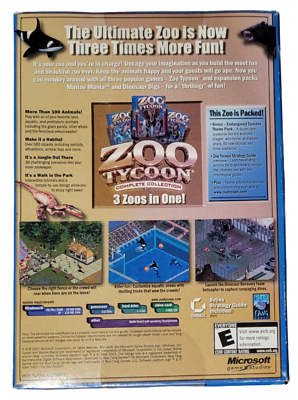 *NEW* Zoo Tycoon Complete Collection Microsoft PC CD-ROM Factory Sealed in  Box!