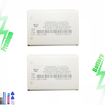 2PCS For Nokia BLC-2 Battery 3.6V 1000 MAh for 1221 1260 1261 2260 3300 3360