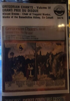 Gregorian Chants - IV, Grande Prix de Disque, Cassette, NEW