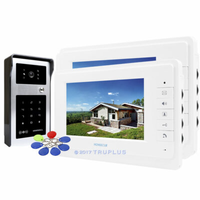 Homsecur 7'''' Tür Gegensprechanlage mit IR-Kamera Passwort & RFID Entsperrung für Sicherheit