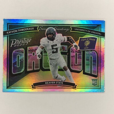 2022 Panini Prestige Seasons Greetings #SG-18 Kayvon Thibodeaux Oregon Ducks