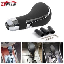Black Leather Automatic Auto Car Gear Stick Shift Knob Shifter Lever Universal