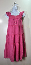 Old Navy Womens Tiered Midi Dress M Cottagecore Romantic Feminine Resort Flowy