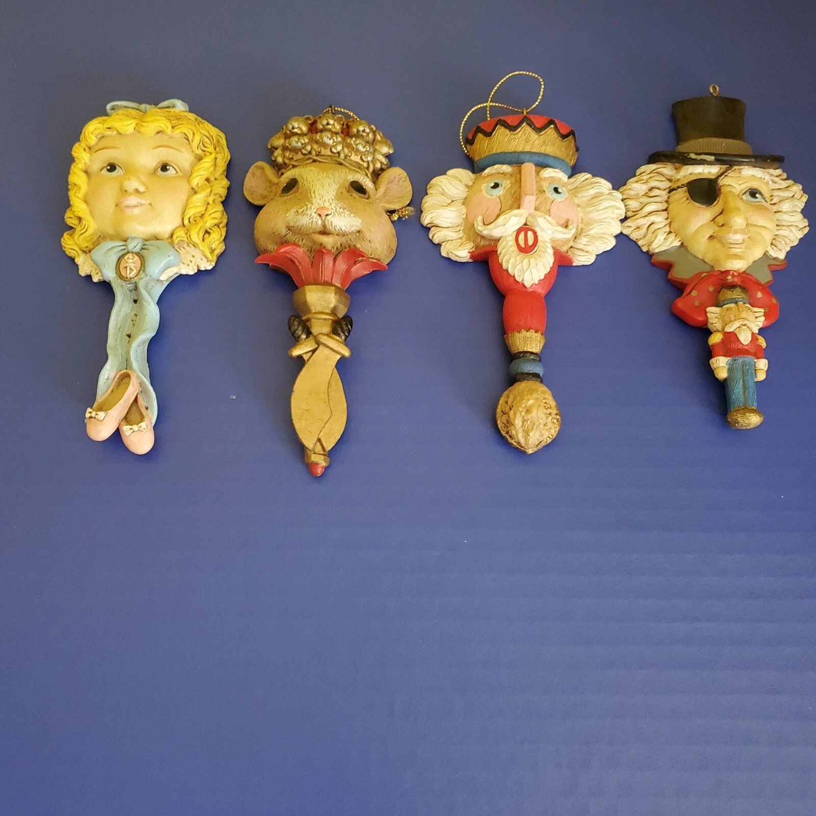 LOT of 4 - Licensed Design BRN Nutcracker Christmas Ornaments 6"
