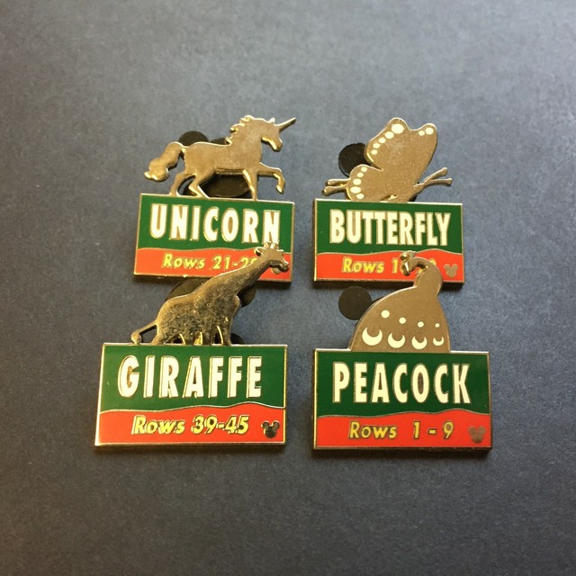 WDW Cast Lanyard 3 Animal Kingdom Parking Sign Giraffe Disney Pin 36563