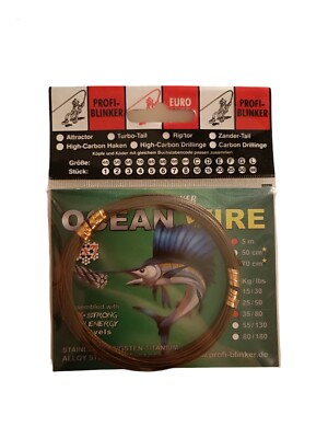 PROFI-BLINKER Ocean Wire  STAHLVORFACH MEERESANGELN 7 X 7 | 5M 35 kg