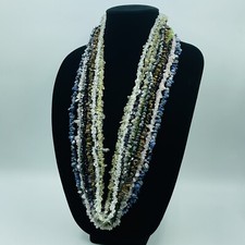 JTV Assorted Gemstone Chip Bead 35” Endless Strand Necklaces Set Of 10