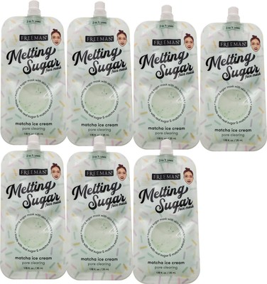 FREEMAN MELTING SUGAR FACE MASK MATCHA ICE CREAM PORE CLEARING SKIN 7 UND POR...