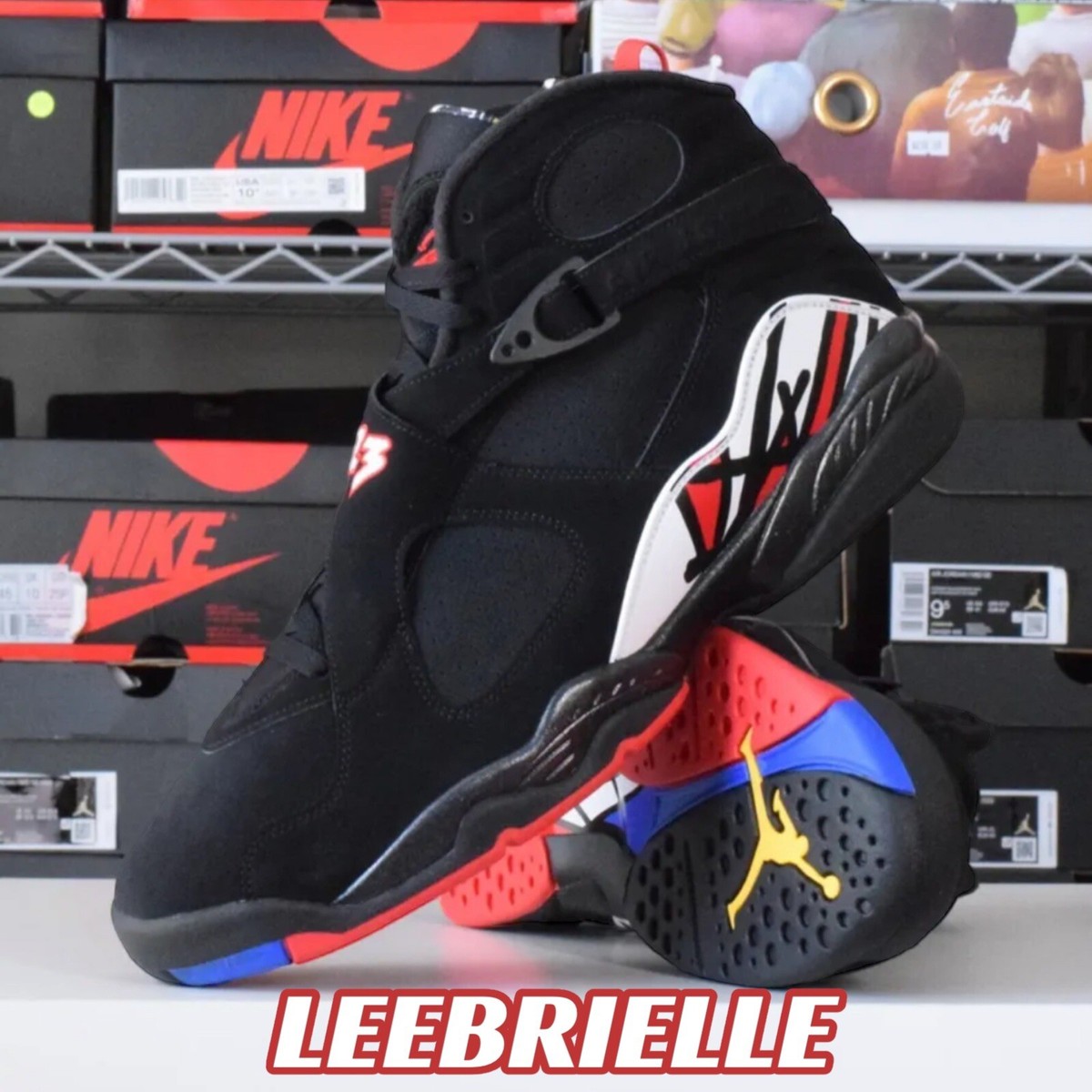 Nike Air Jordan 8 Retro PLAYOFFS Black True Red White 305381 Nike Air Jordan 8 Retro PLAYOFFS Black True Red White 305381