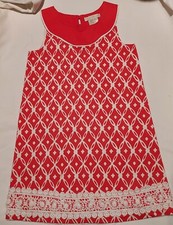 Maggie  Zoe Coral And White Lace Pattern Dress Sz 6