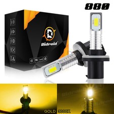 880 893 899 Led Fog Light Driving Bulbs Kits Lamp Drl 3000k Golden Yellow