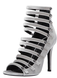 silver velvet heels